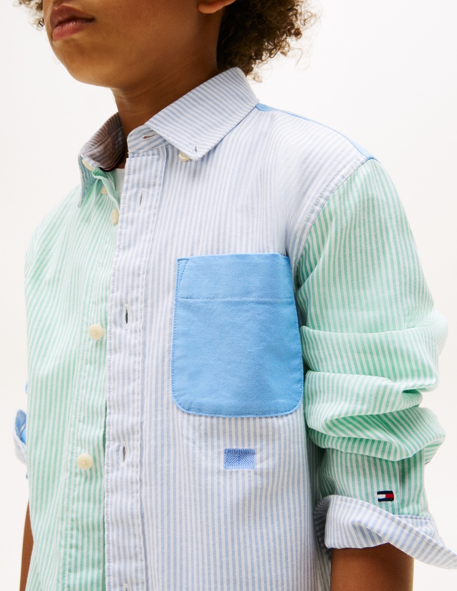 Camisa casual de algodón manga larga para niño 3