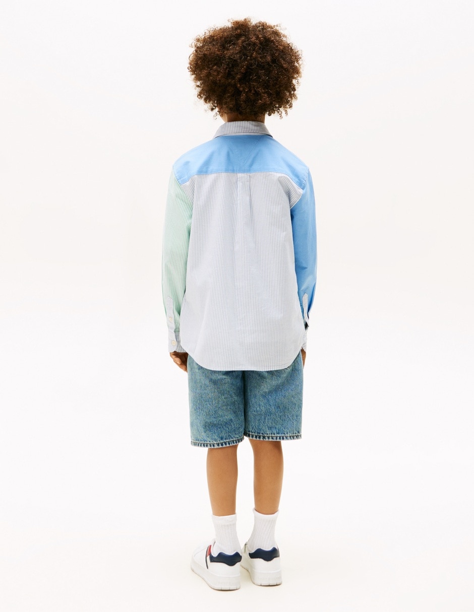 Camisa casual de algodón manga larga para niño 5