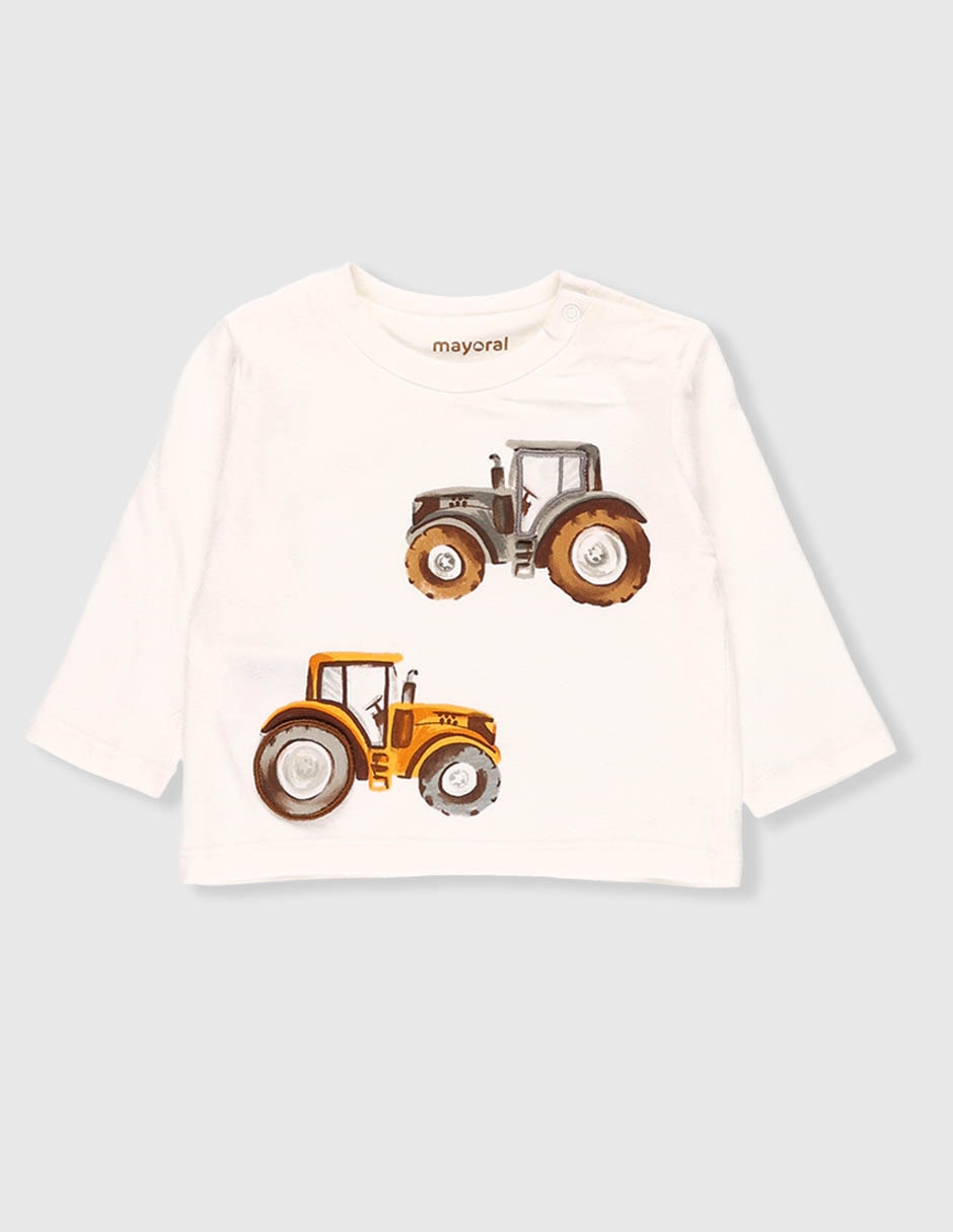 Playera manga larga para bebé unisex