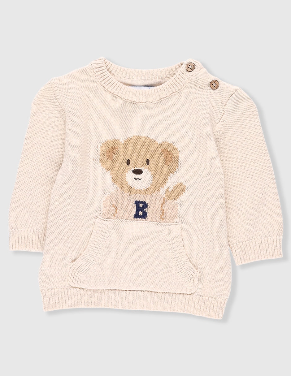 Suéter con bolsillos Oso unisex