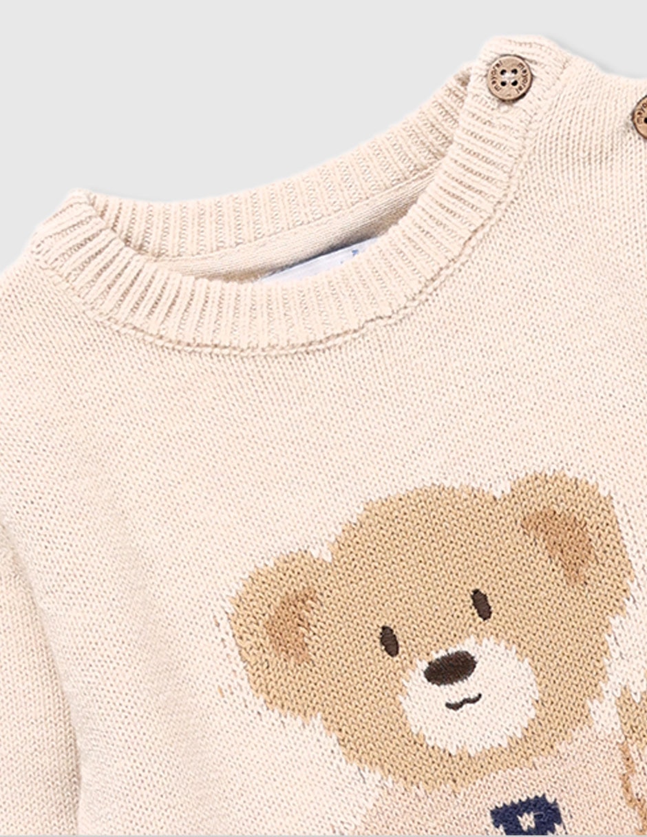Suéter con bolsillos Oso unisex 3