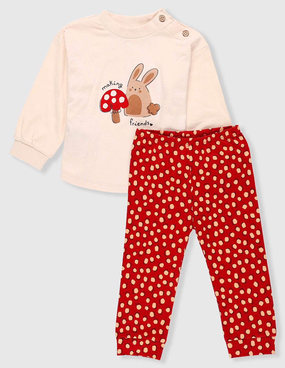 Conjunto de algodón para bebé niña Conjunto de algodón para bebé niña