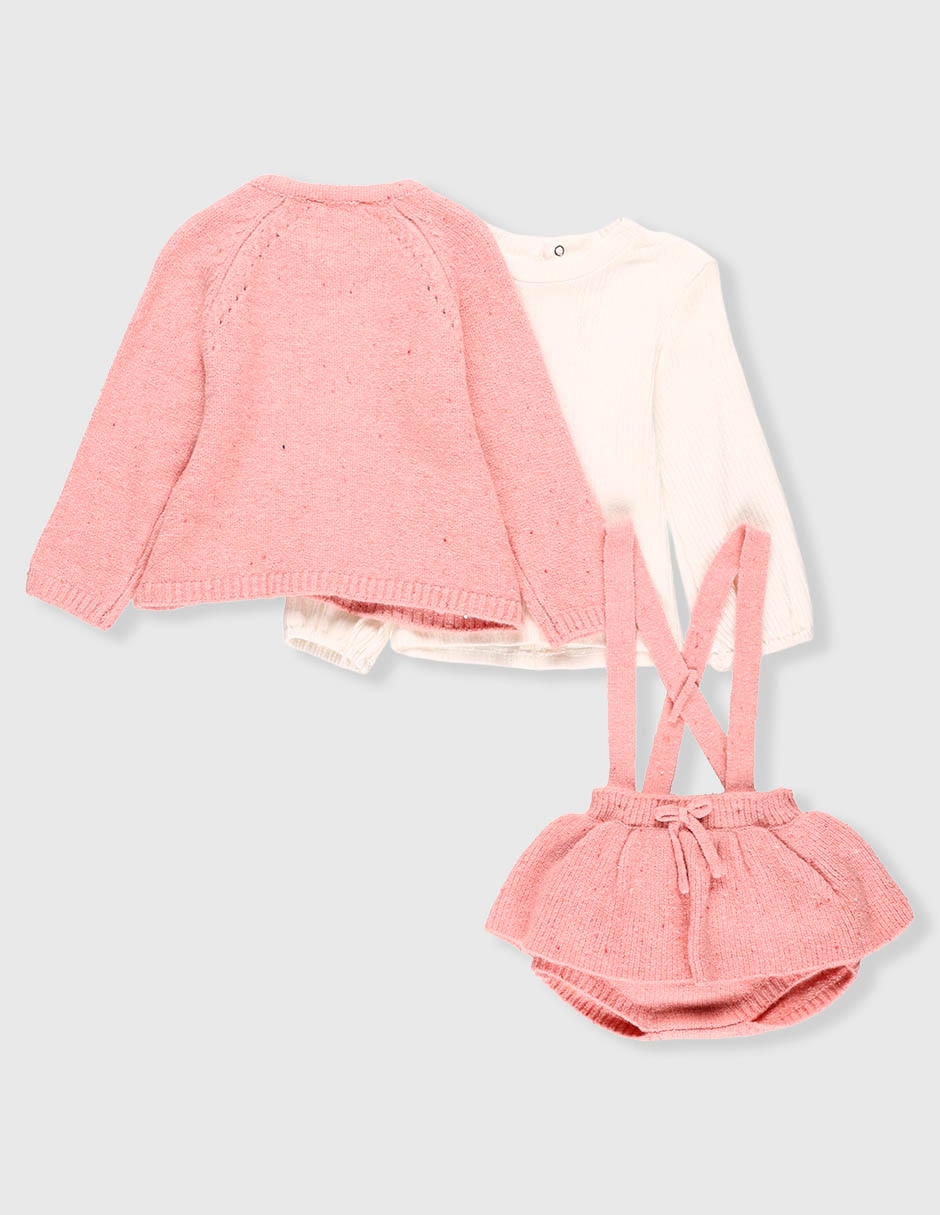 Conjunto de vestir newborn de algodón para niña 2
