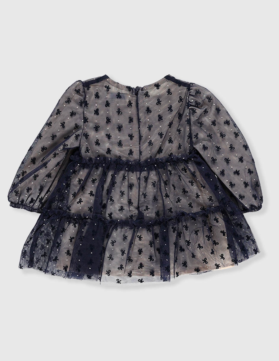 Vestido manga regular para niña 2