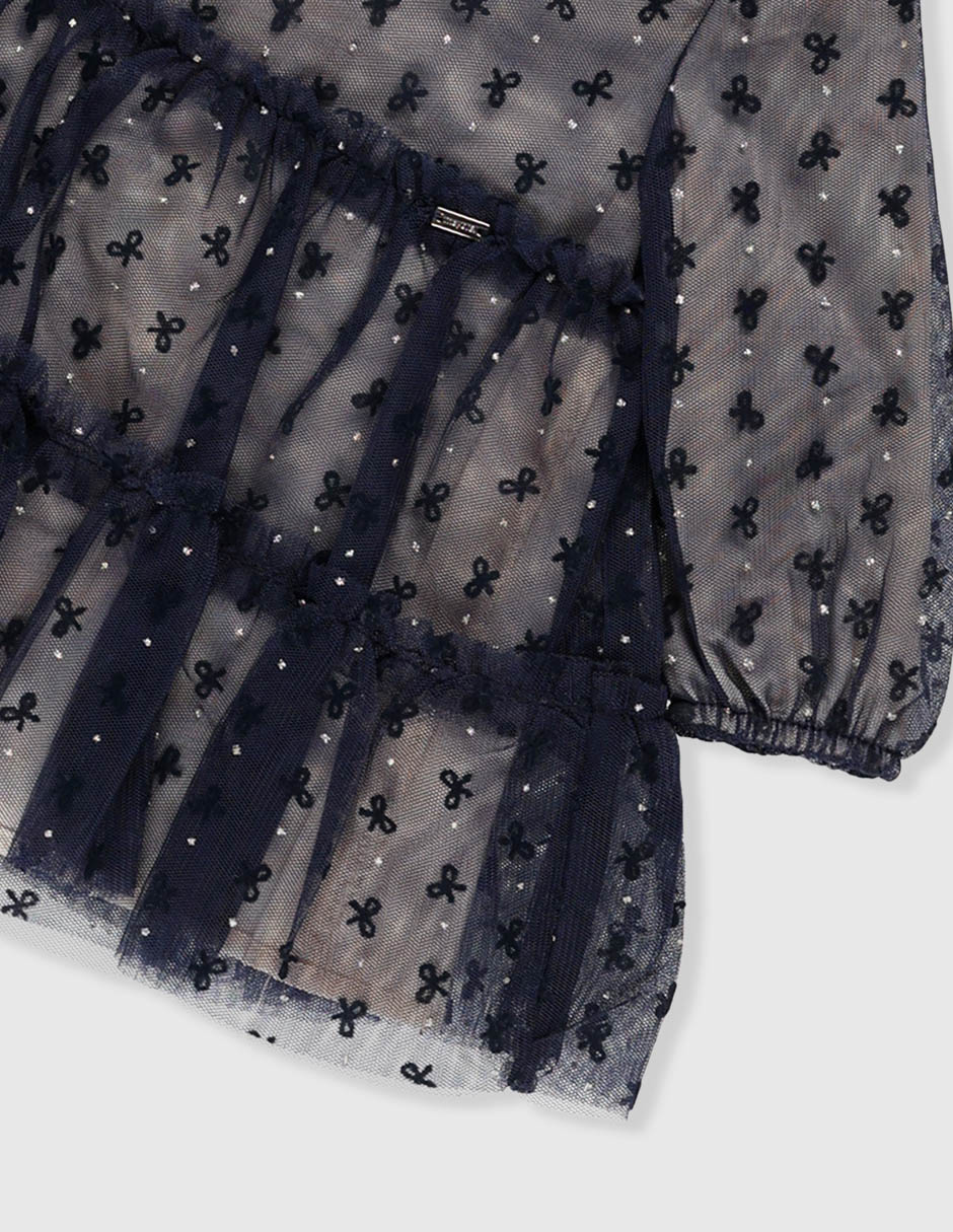 Vestido manga regular para niña 4