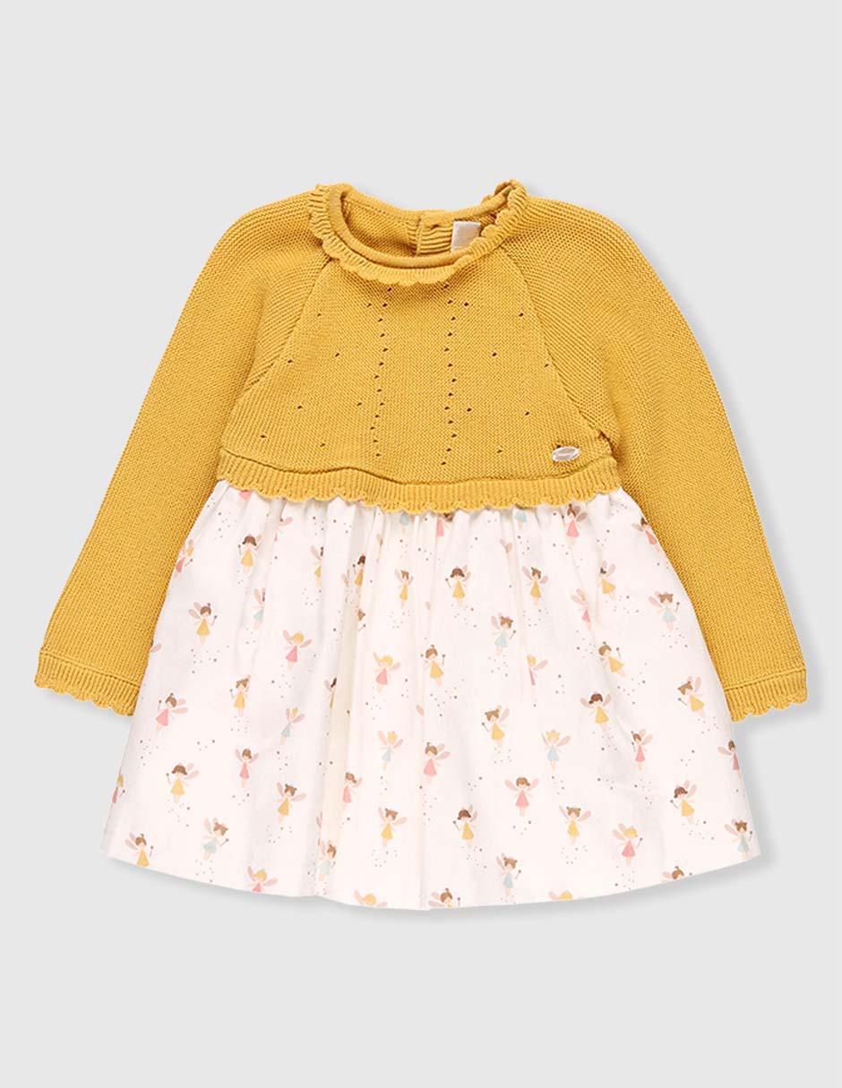 Vestido manga regular para bebé niña