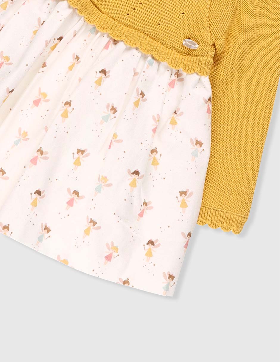 Vestido manga regular para bebé niña 4