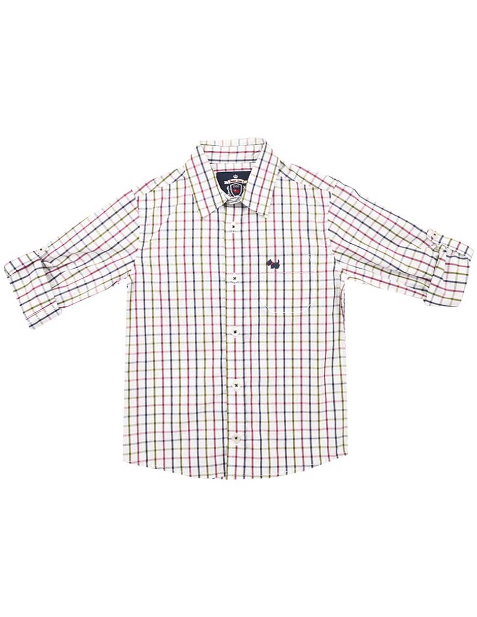 Camisa casual Zigola de algodón manga larga para niño Camisa casual Zigola de algodón manga larga para niño