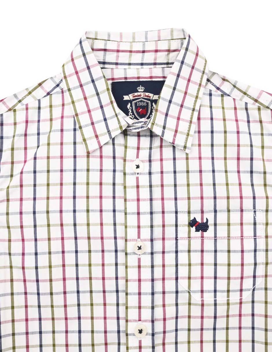 Camisa casual Zigola de algodón manga larga para niño 3