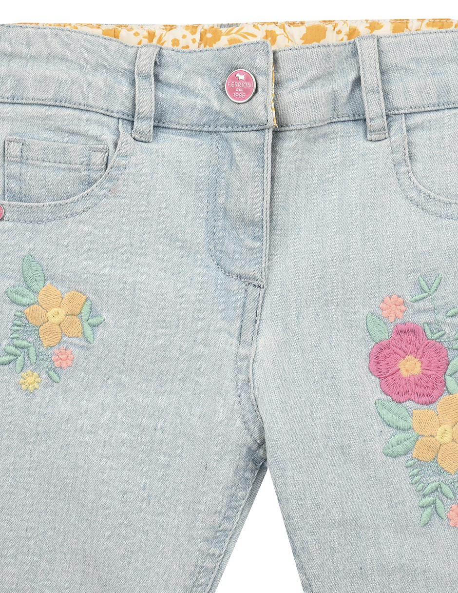 Jeans straight Brett lavado claro para bebé niña 3