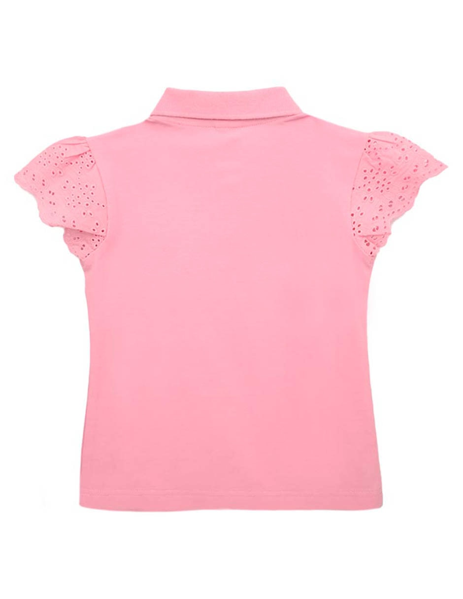 Playera tipo polo Frilly de algodón para bebé niña 2