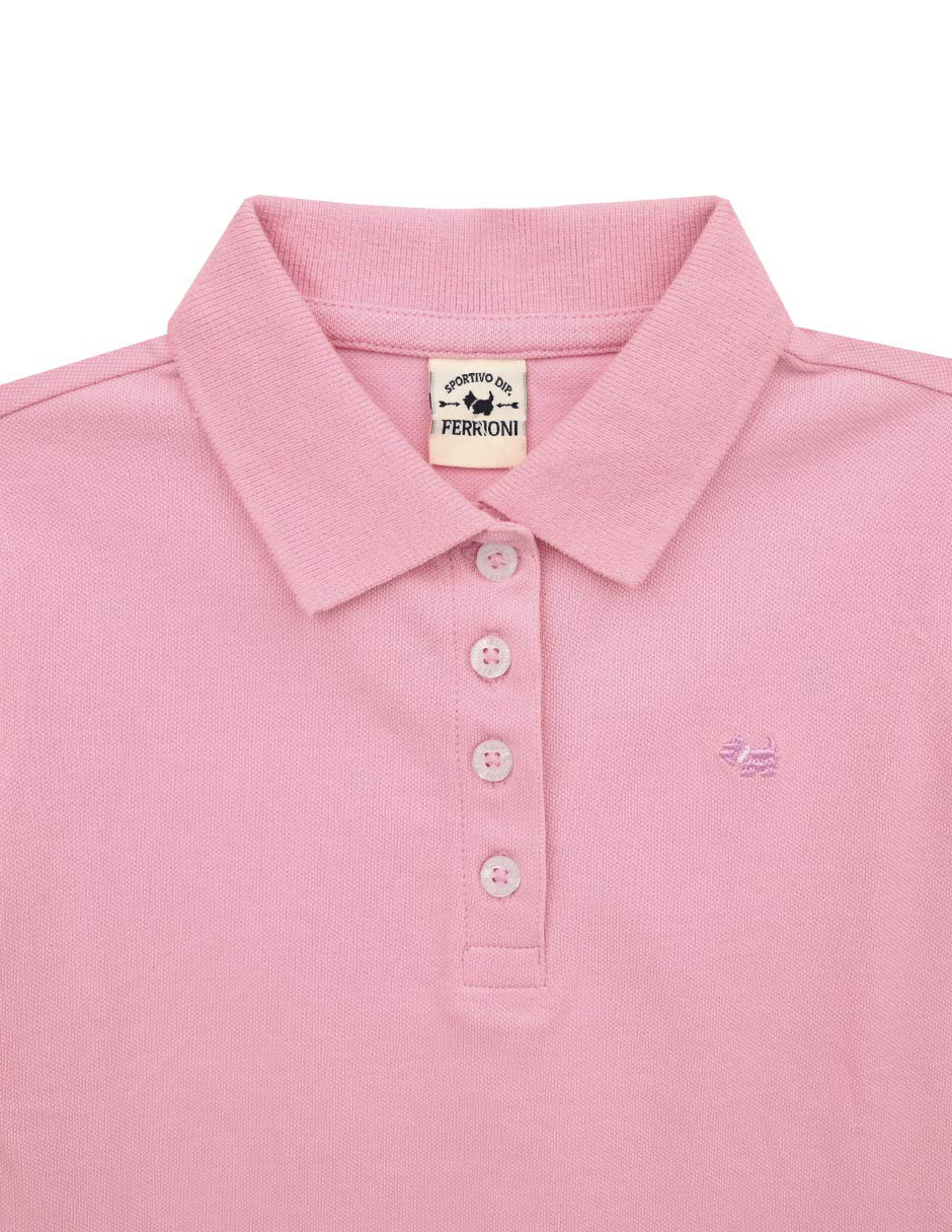 Playera tipo polo Frilly de algodón para bebé niña 3