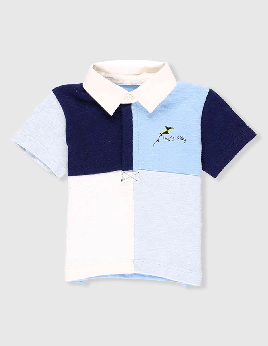 Playera tipo polo de algodón para bebé niño Playera tipo polo de algodón para bebé niño