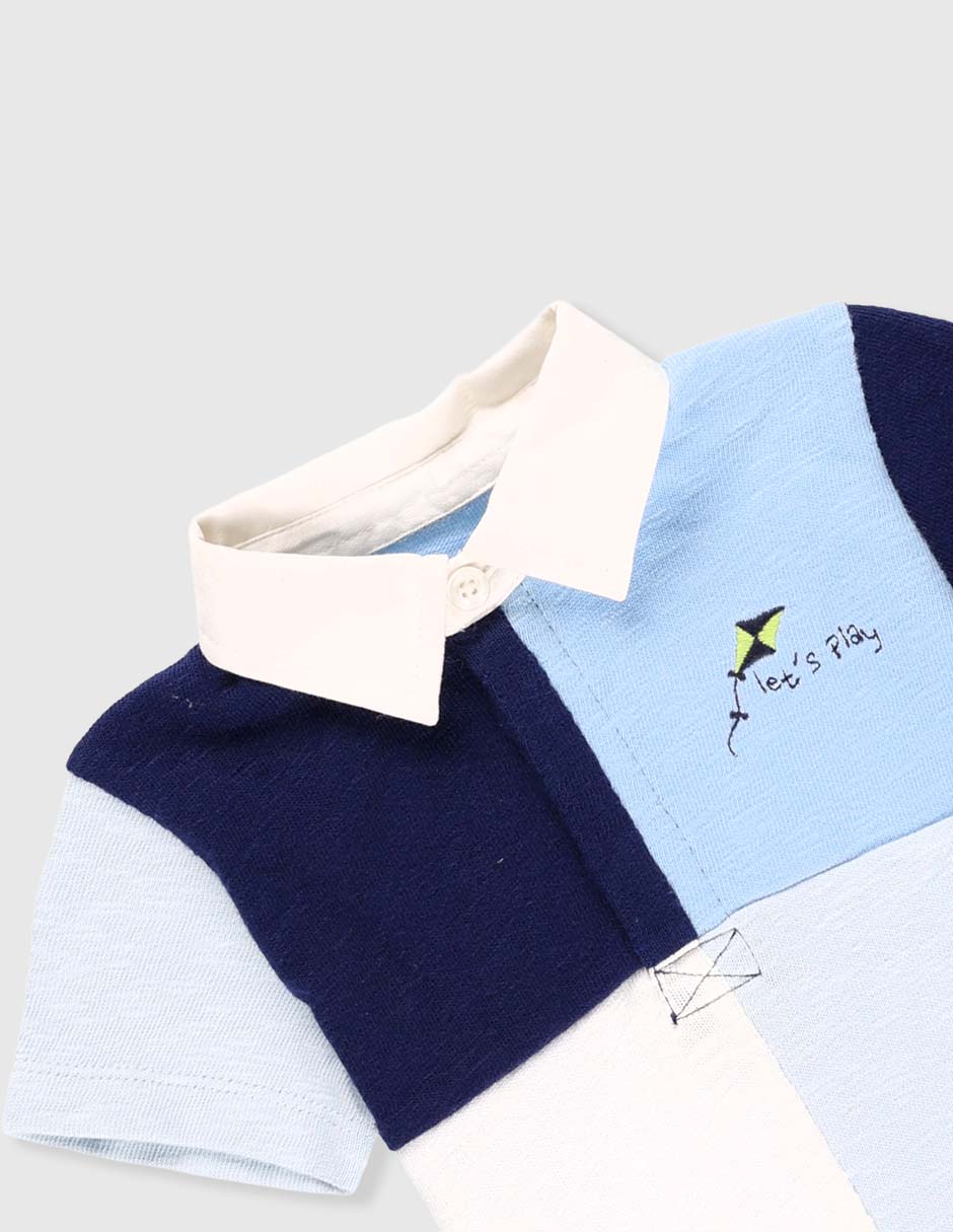 Playera tipo polo de algodón para bebé niño 3
