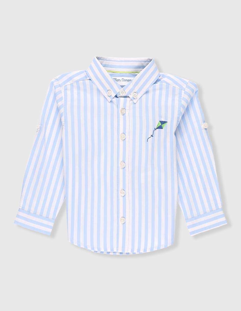 Camisa casual de algodón manga larga para niño