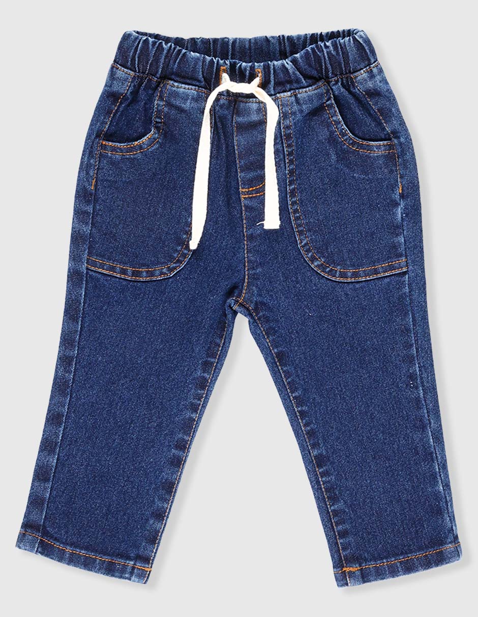 Jeans slim lavado obscuro para bebé niño