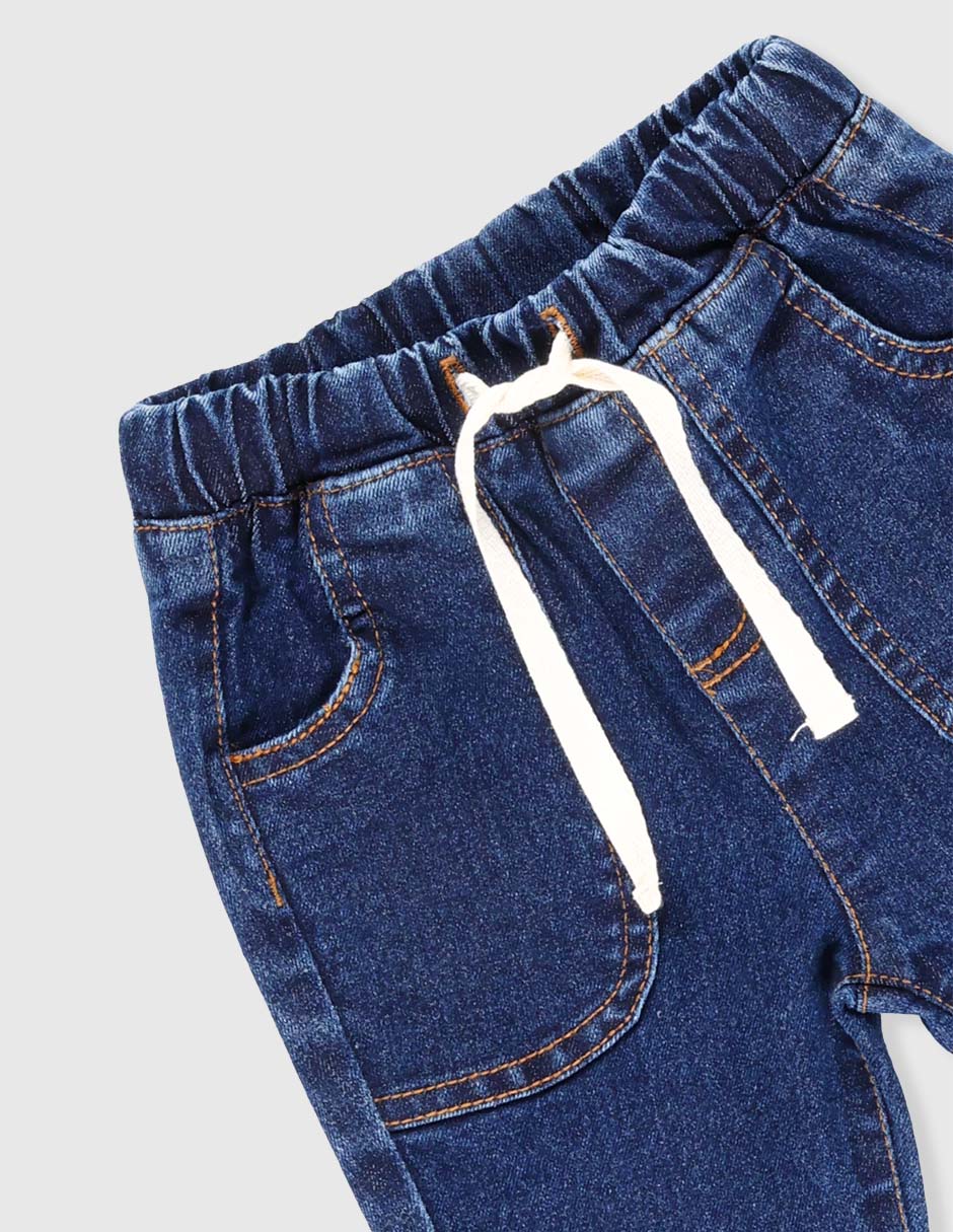 Jeans slim lavado obscuro para bebé niño 4