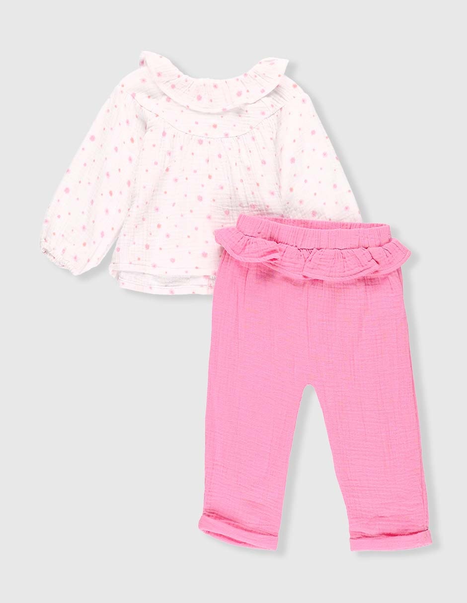 Conjunto de algodón para bebé niña Conjunto de algodón para bebé niña