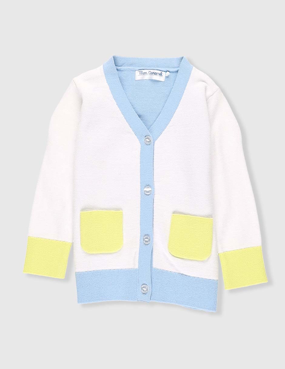 Cárdigan con bolsillos para bebe niña Cárdigan con bolsillos para bebe niña