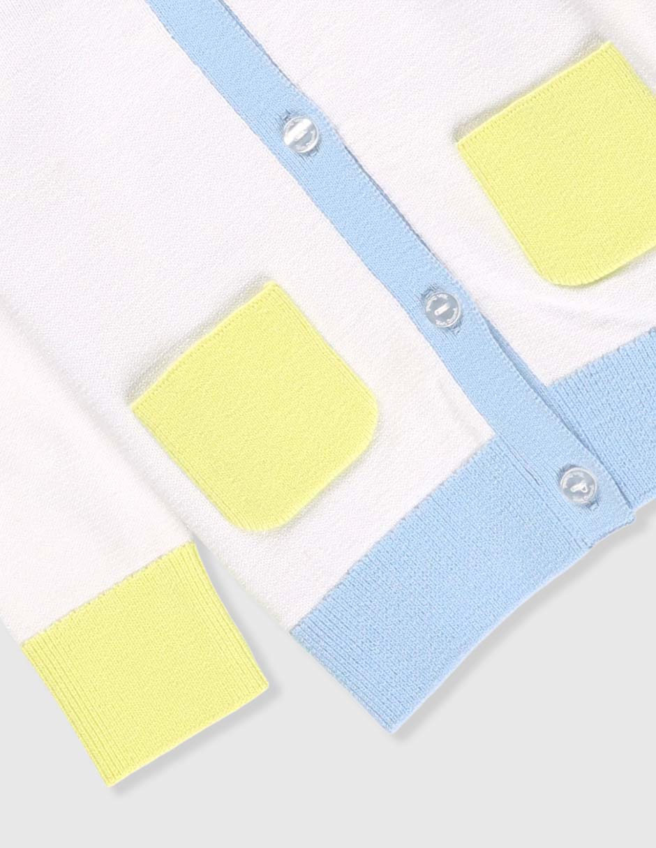 Cárdigan con bolsillos para bebe niña 4