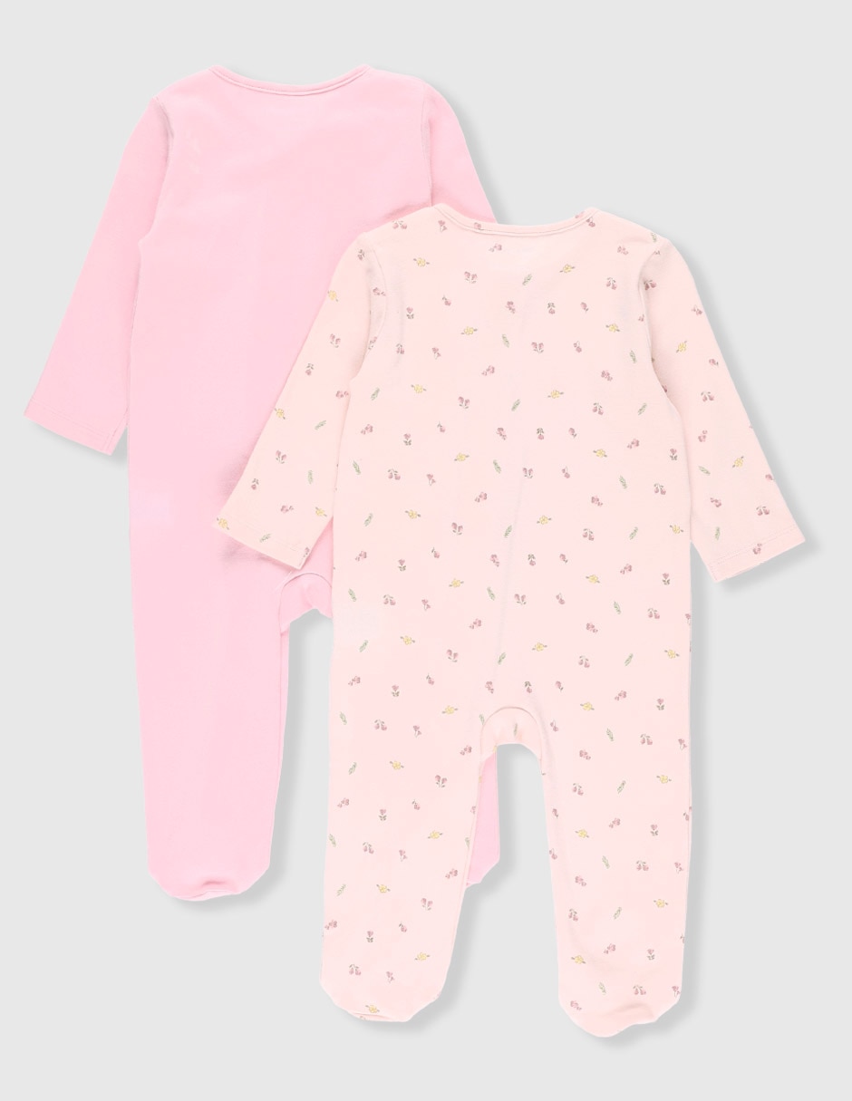 Set de mamelucos de algodón para bebé niña 2