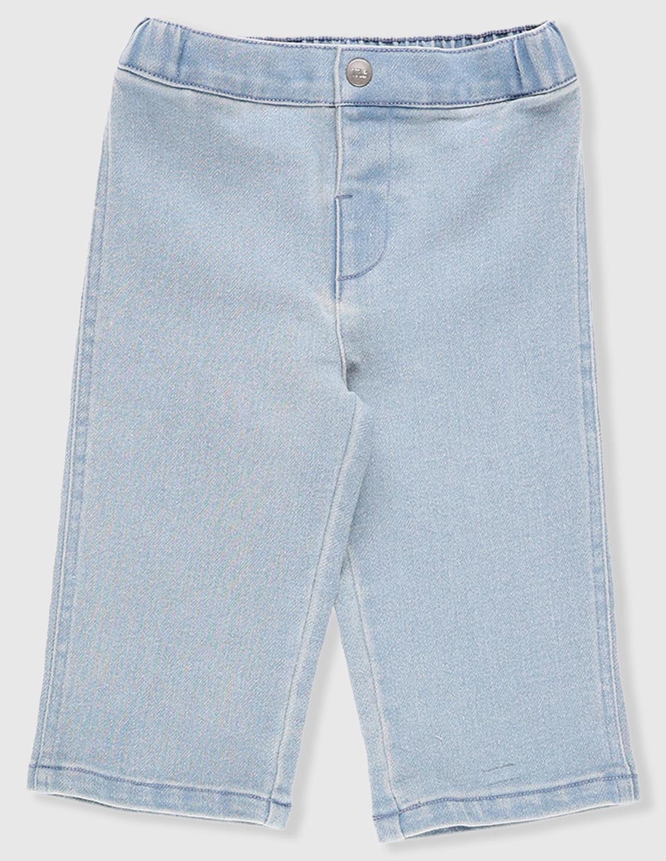 Jeans straight lavado claro para bebé niña