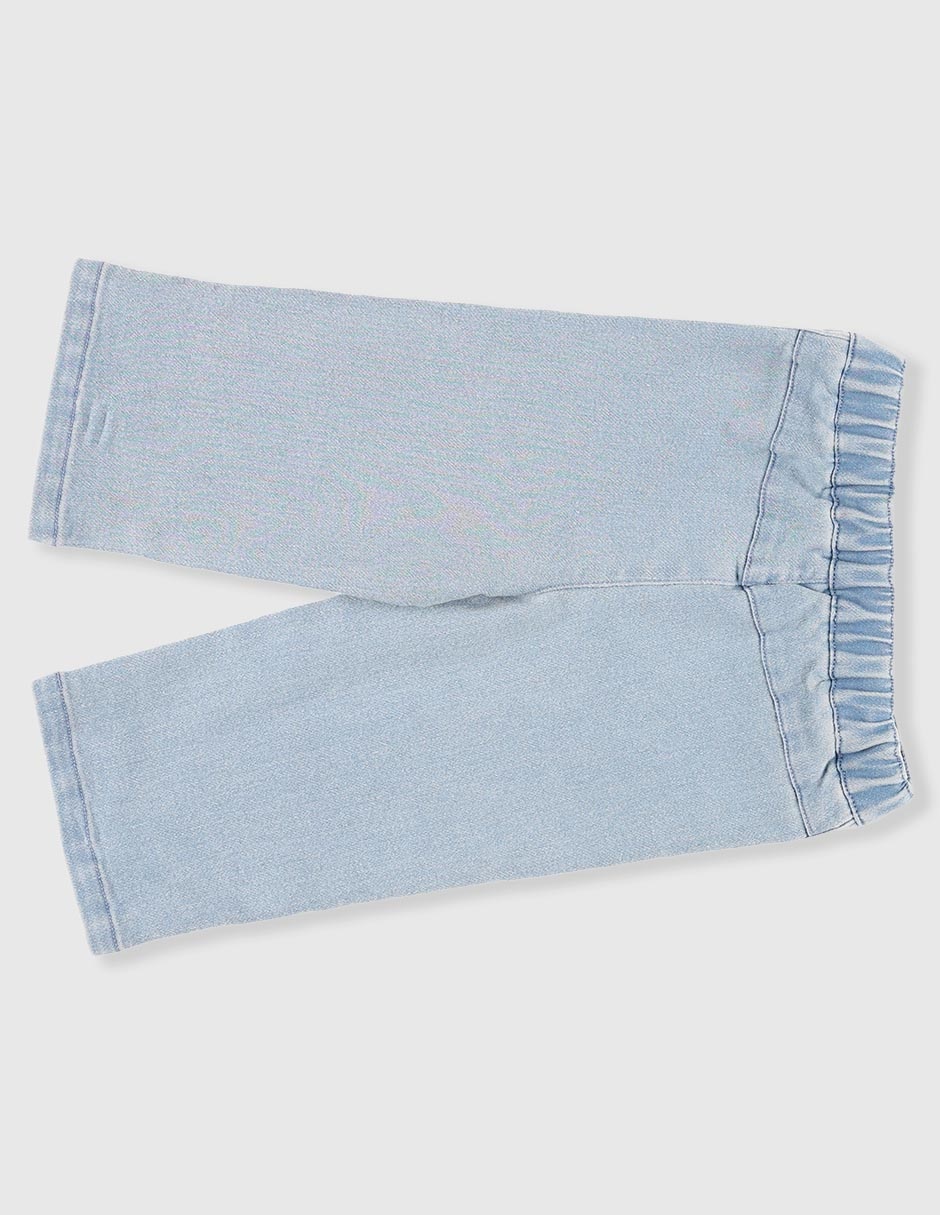 Jeans straight lavado claro para bebé niña 2