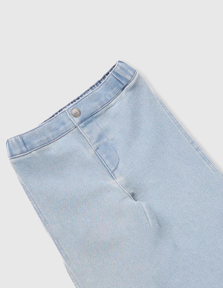 Jeans straight lavado claro para bebé niña 4