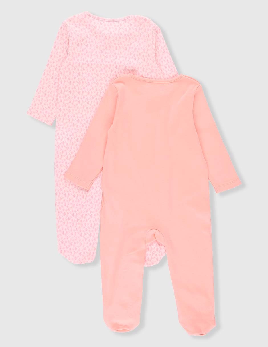 Set de mamelucos de algodón para bebé niña 2
