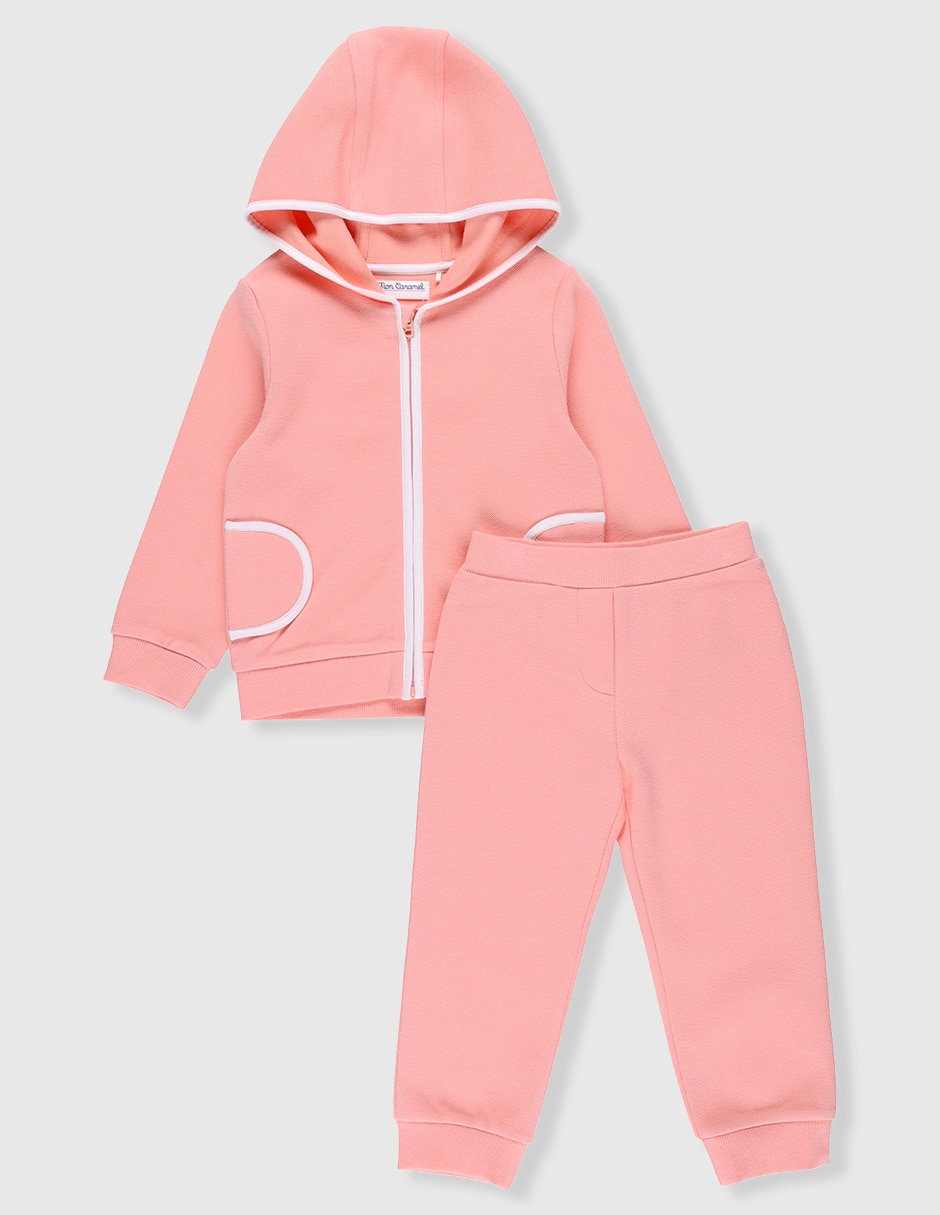 Conjunto pants deportivo de algodón para bebé niña Conjunto pants deportivo de algodón para bebé niña