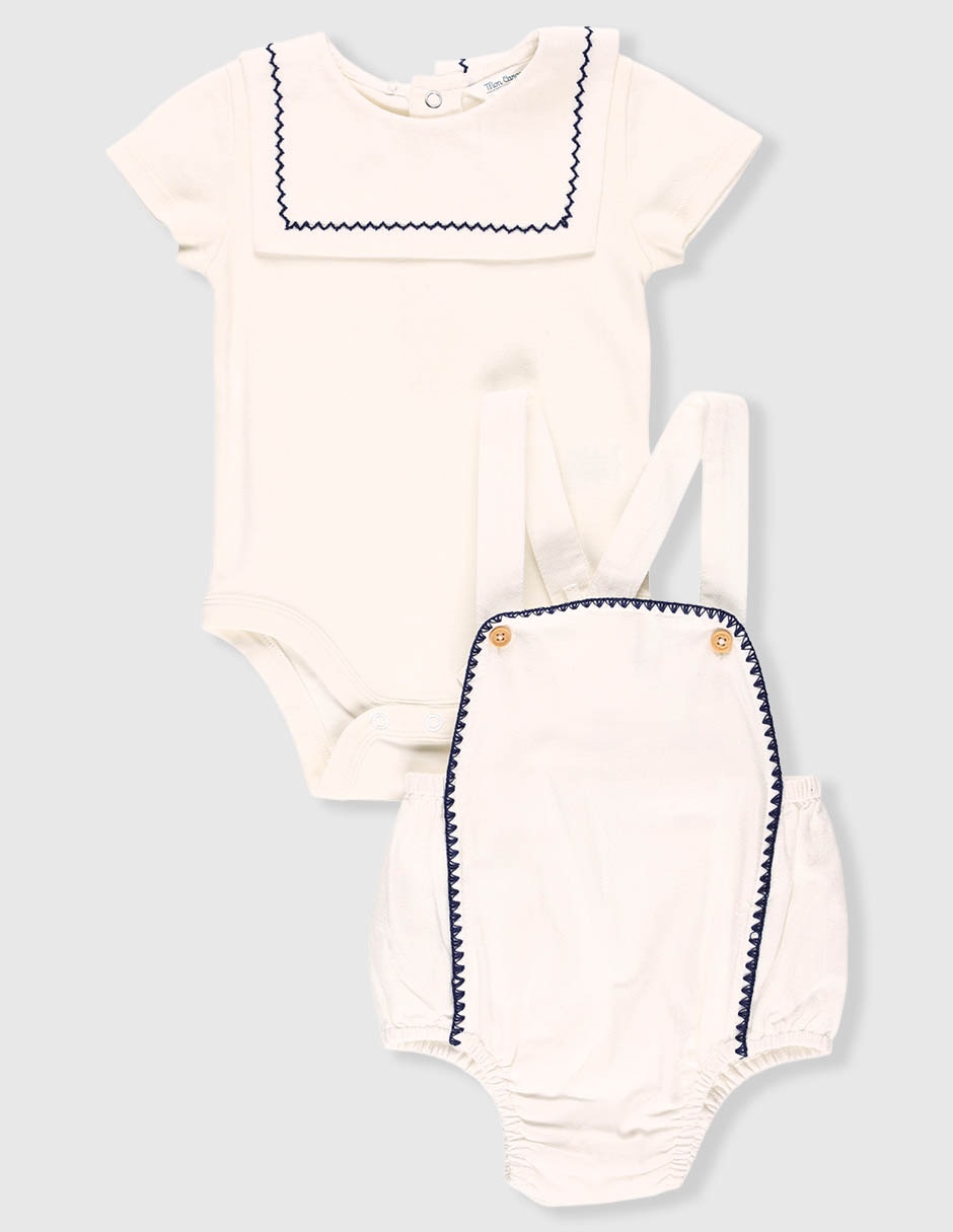 Conjunto ceremonia de algodón para bebé