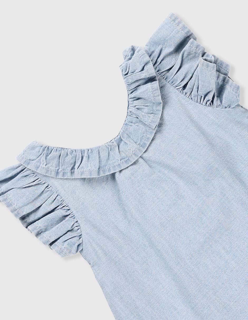 Vestido manga mariposa para bebé niña 3