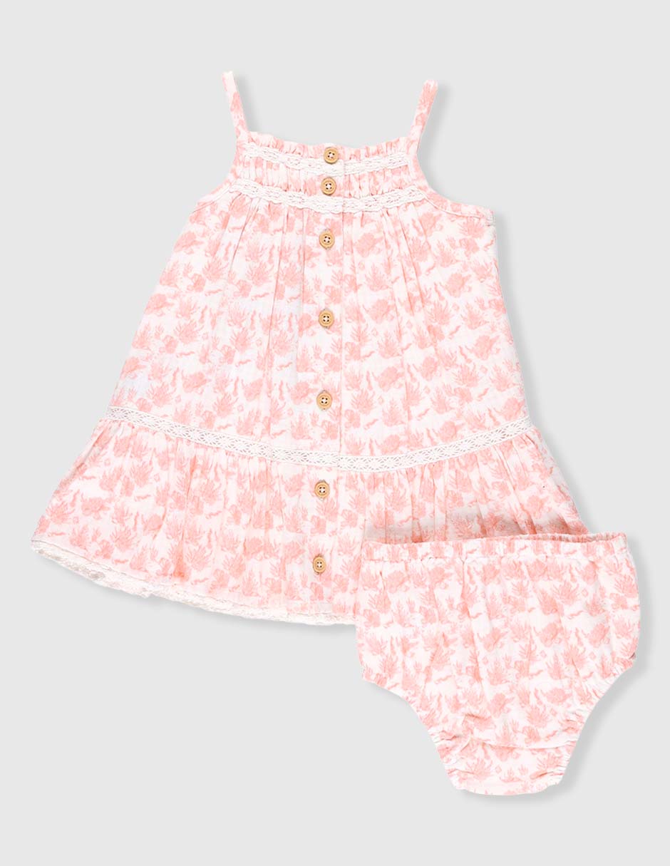 Vestido con calzón sin manga para bebé niña 2