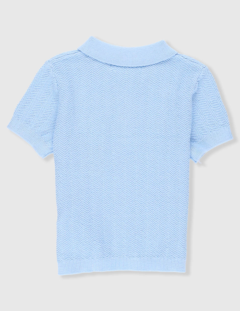 Playera tipo polo de algodón para bebé niño 2