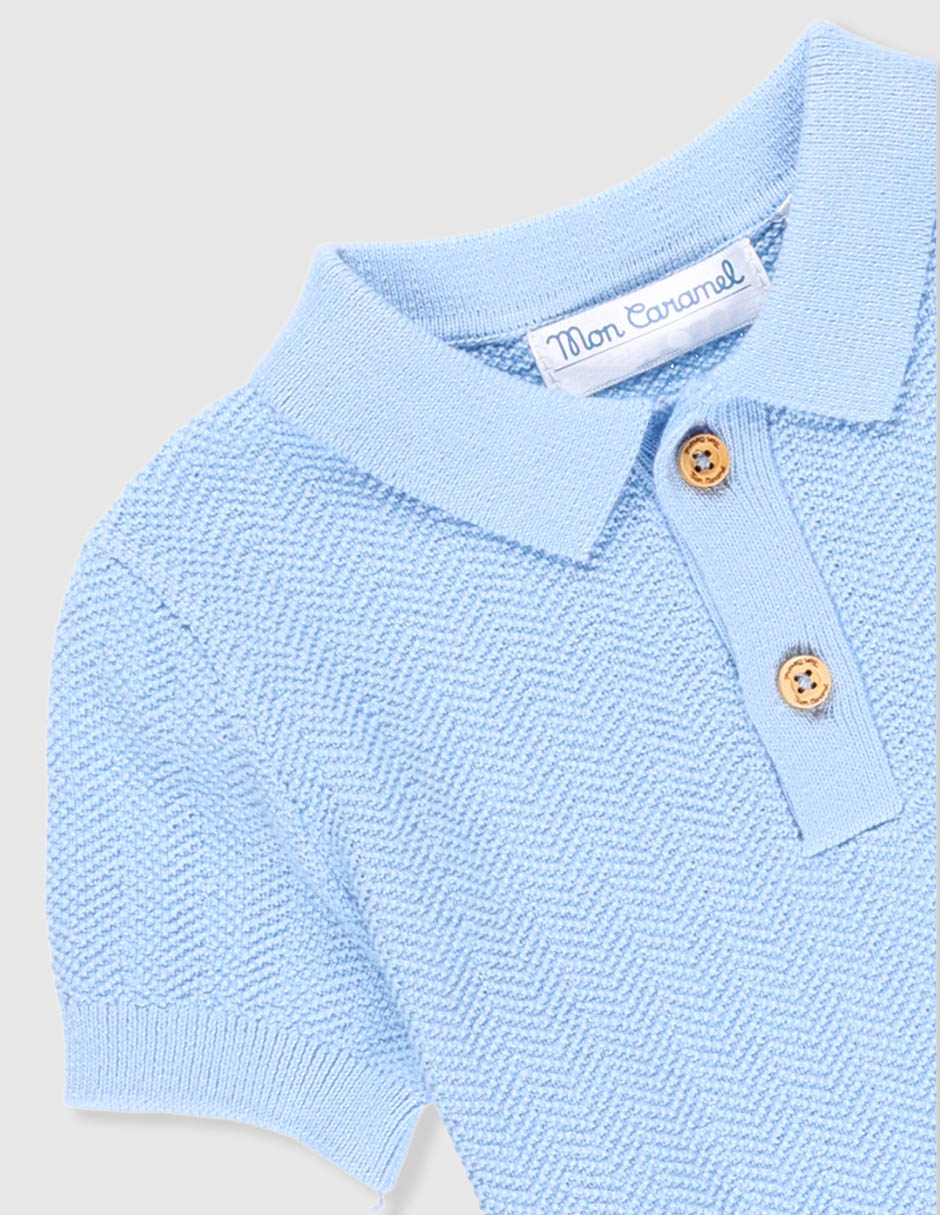 Playera tipo polo de algodón para bebé niño 3