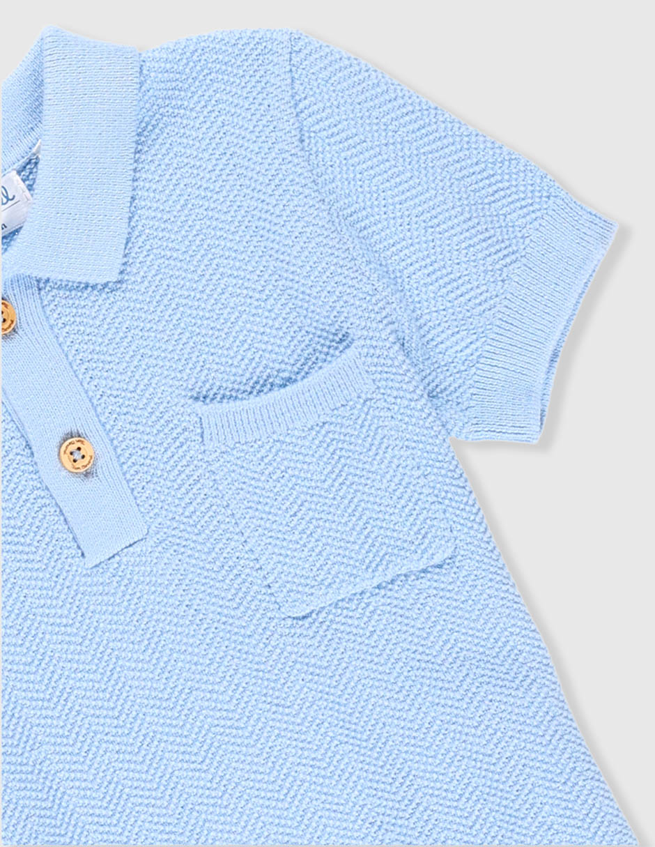 Playera tipo polo de algodón para bebé niño 4