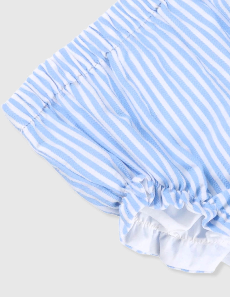 Vestido con calzón manga volantes para bebé niña 4