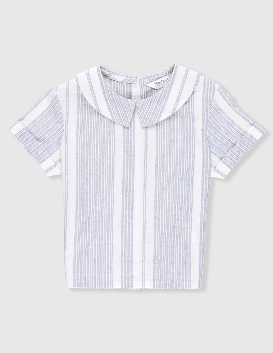 Camisa casual de algodón manga corta para bebé niño Camisa casual de algodón manga corta para bebé niño