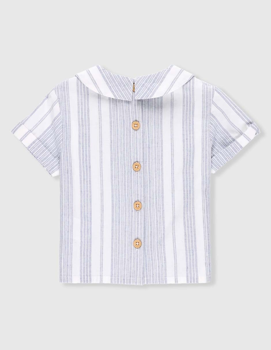 Camisa casual de algodón manga corta para bebé niño 2
