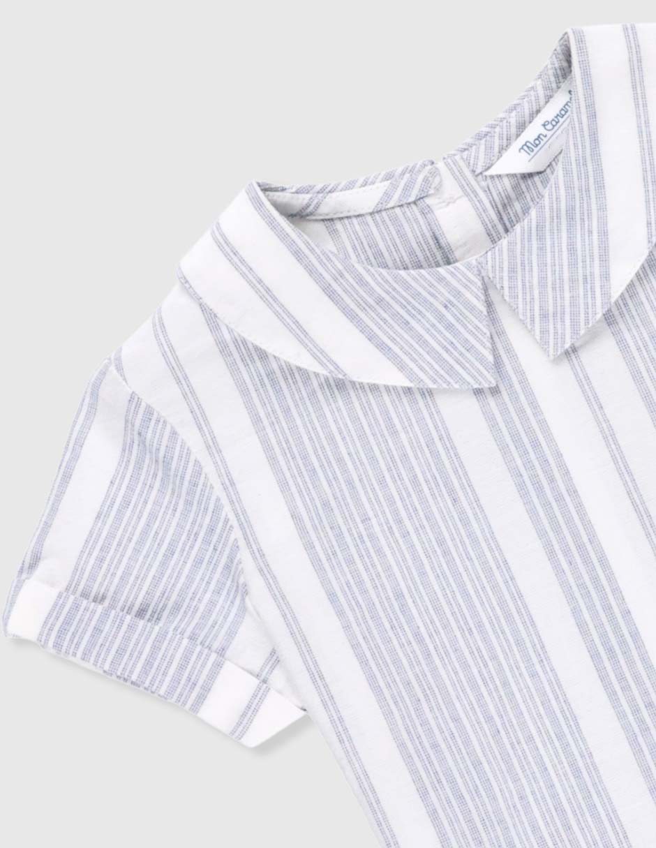 Camisa casual de algodón manga corta para bebé niño 3