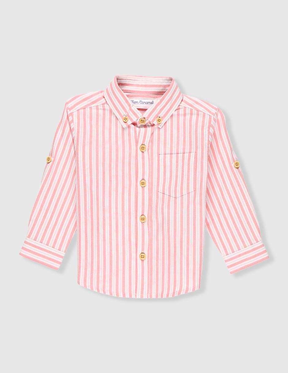 Camisa casual de algodón manga larga para niño Camisa casual de algodón manga larga para niño