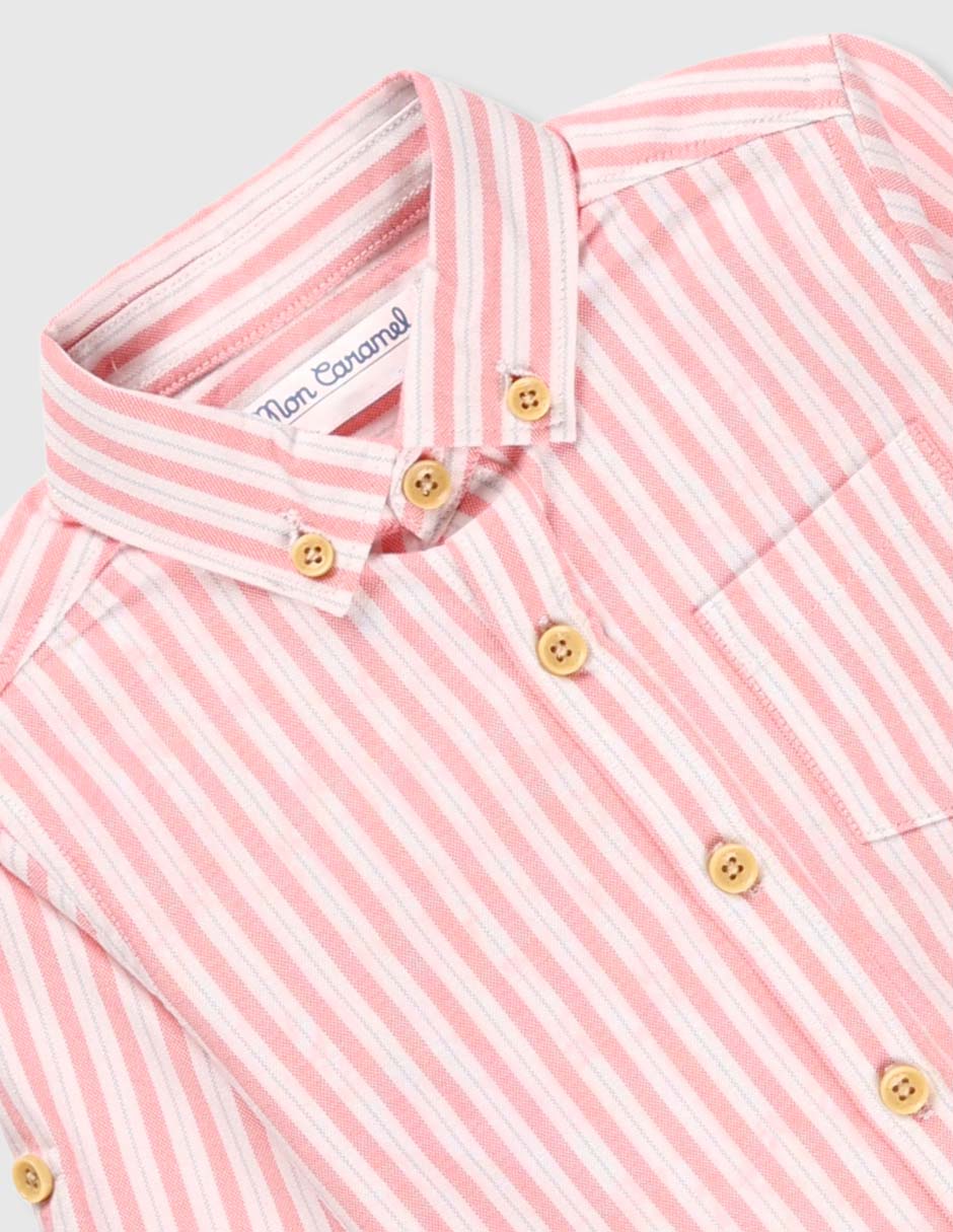 Camisa casual de algodón manga larga para niño 3