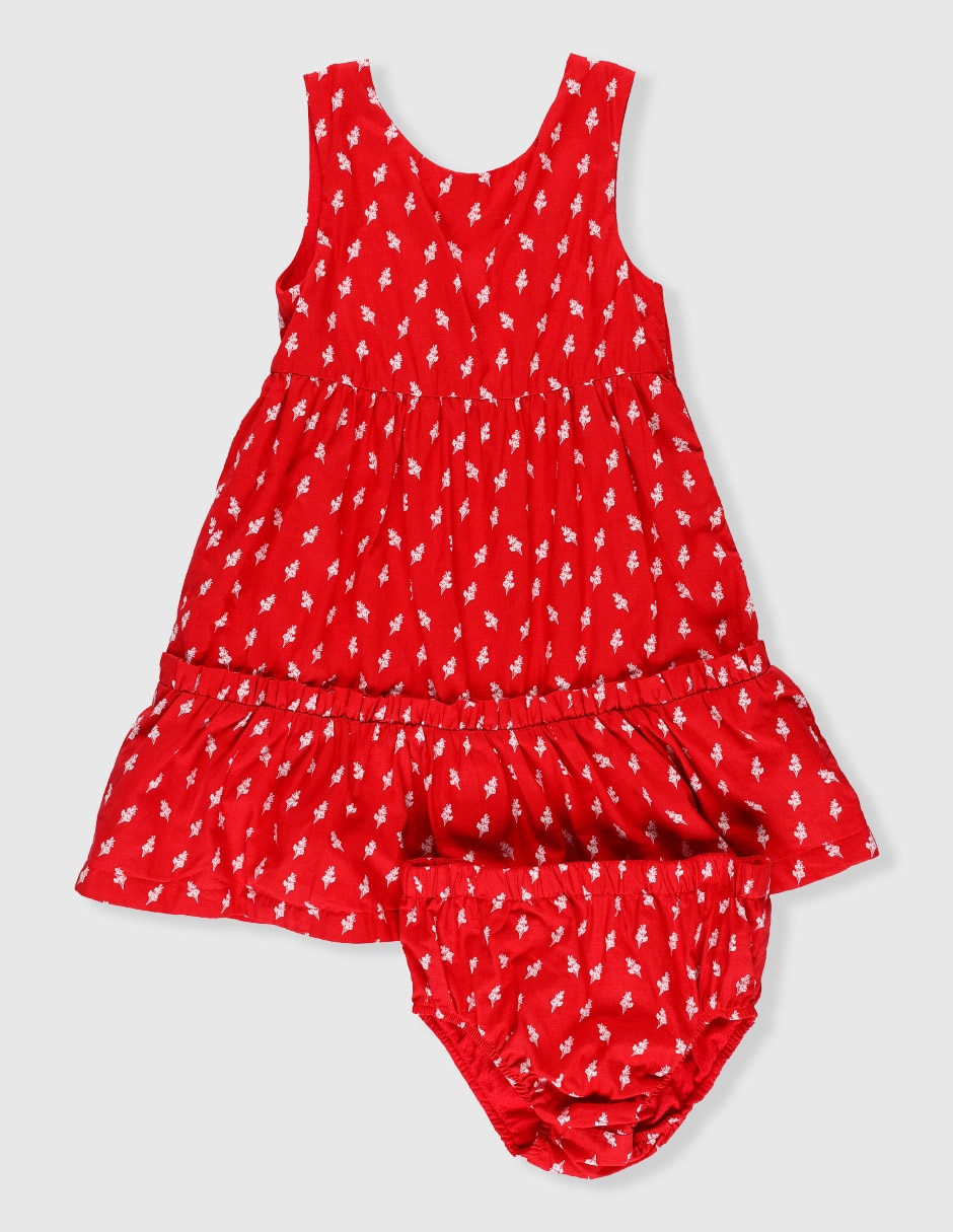 Vestido con calzón para bebé niña