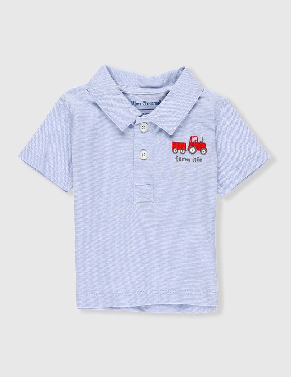 Playera tipo polo de algodón para bebé niño Playera tipo polo de algodón para bebé niño