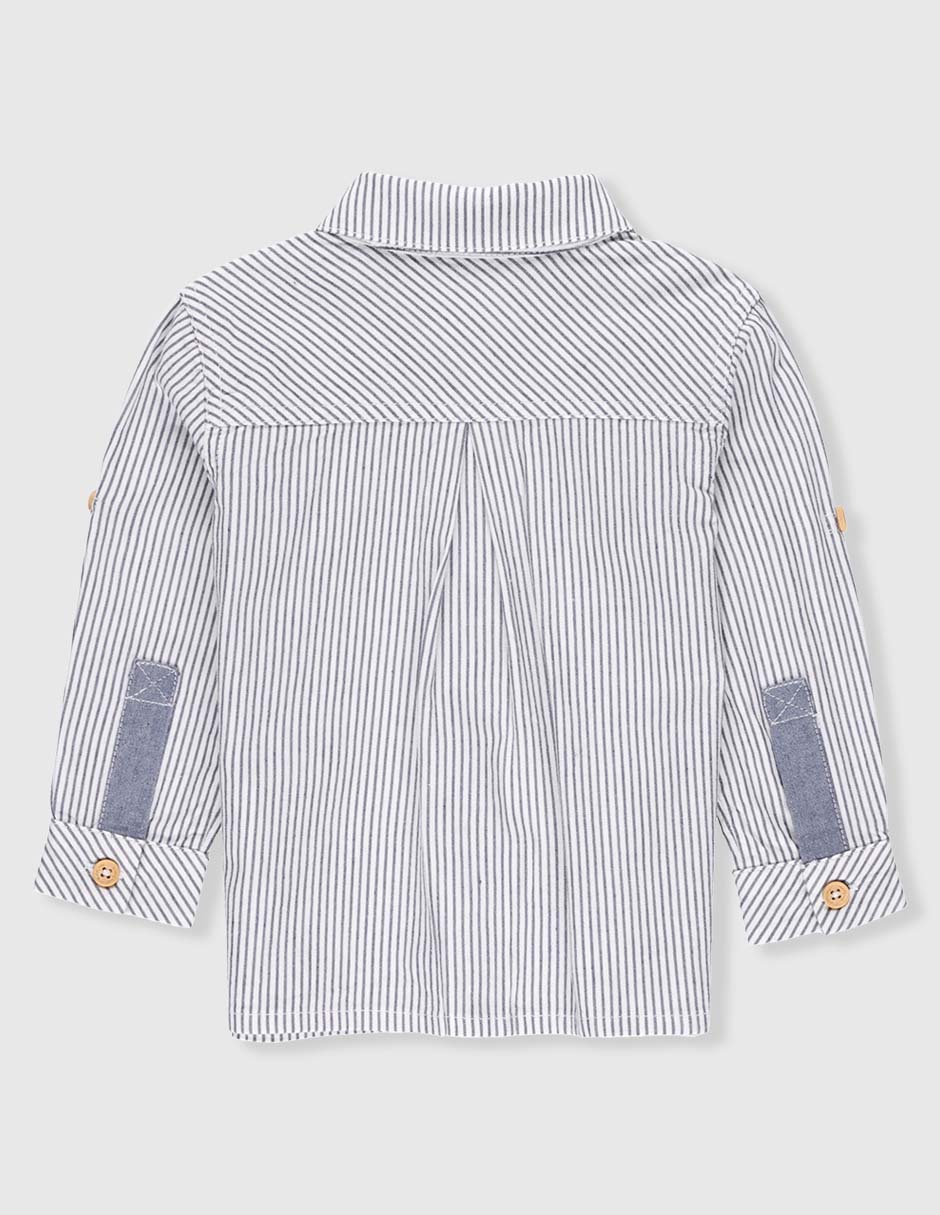 Camisa casual de algodón manga larga para bebé niño 2