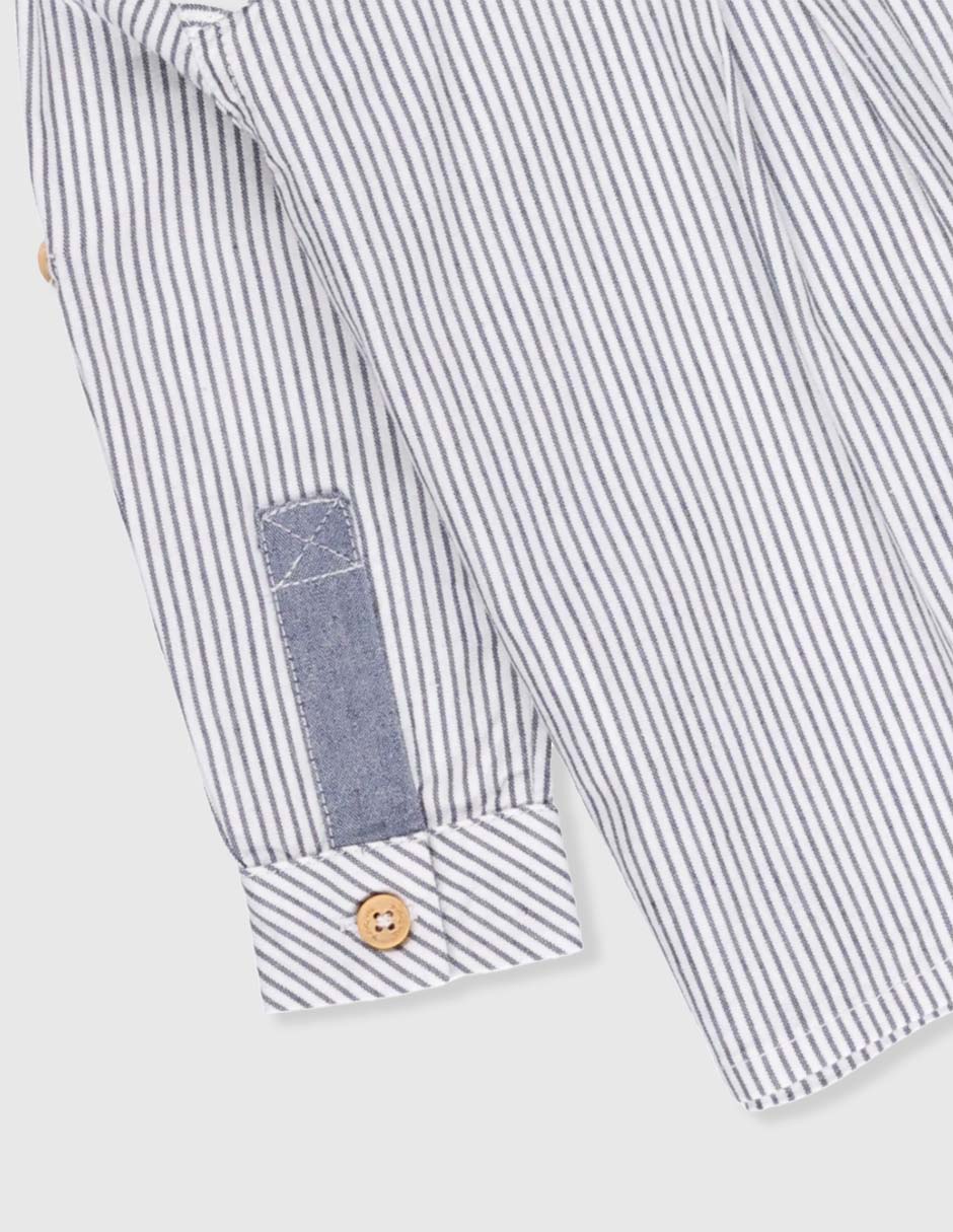 Camisa casual de algodón manga larga para bebé niño 4