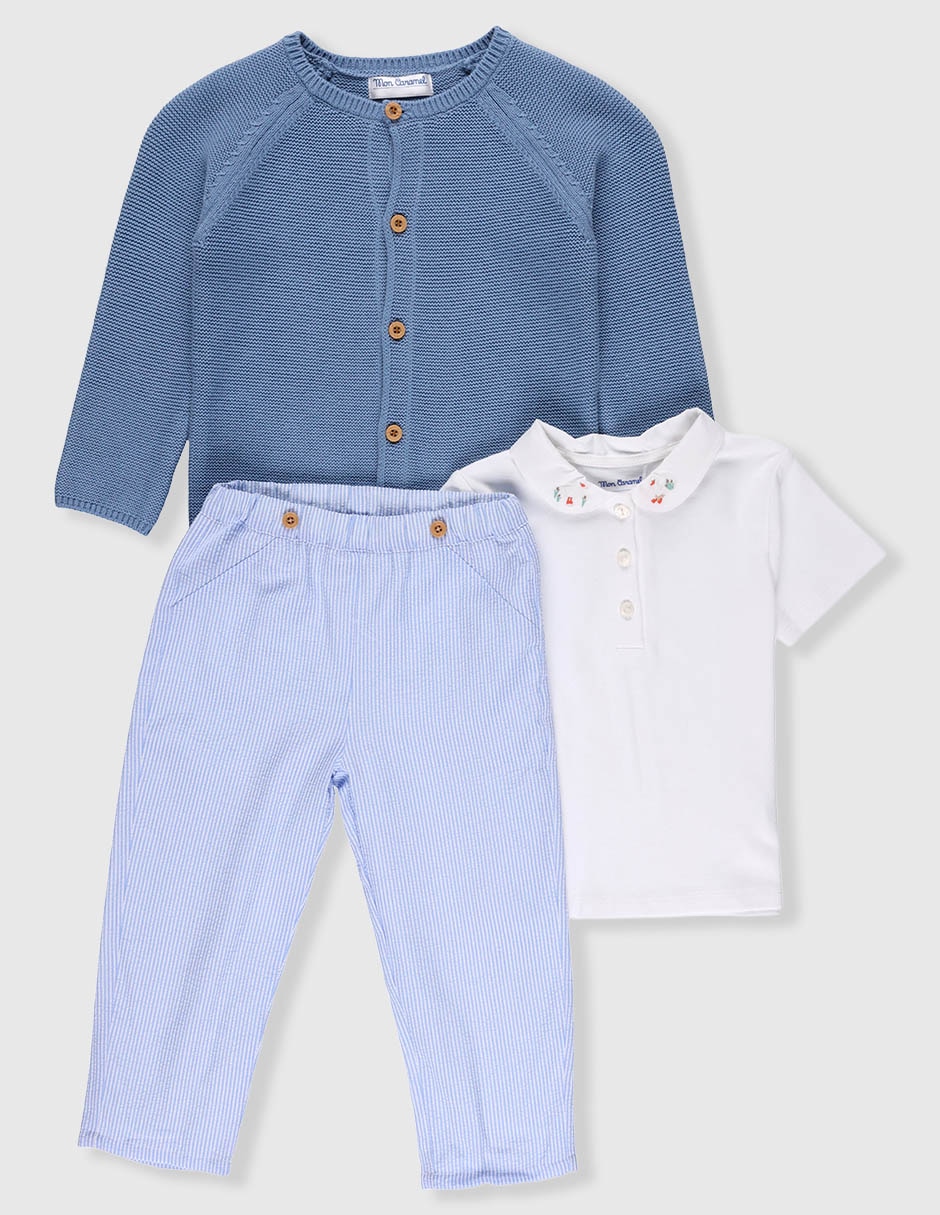 Conjunto casual de algodón para bebé niño