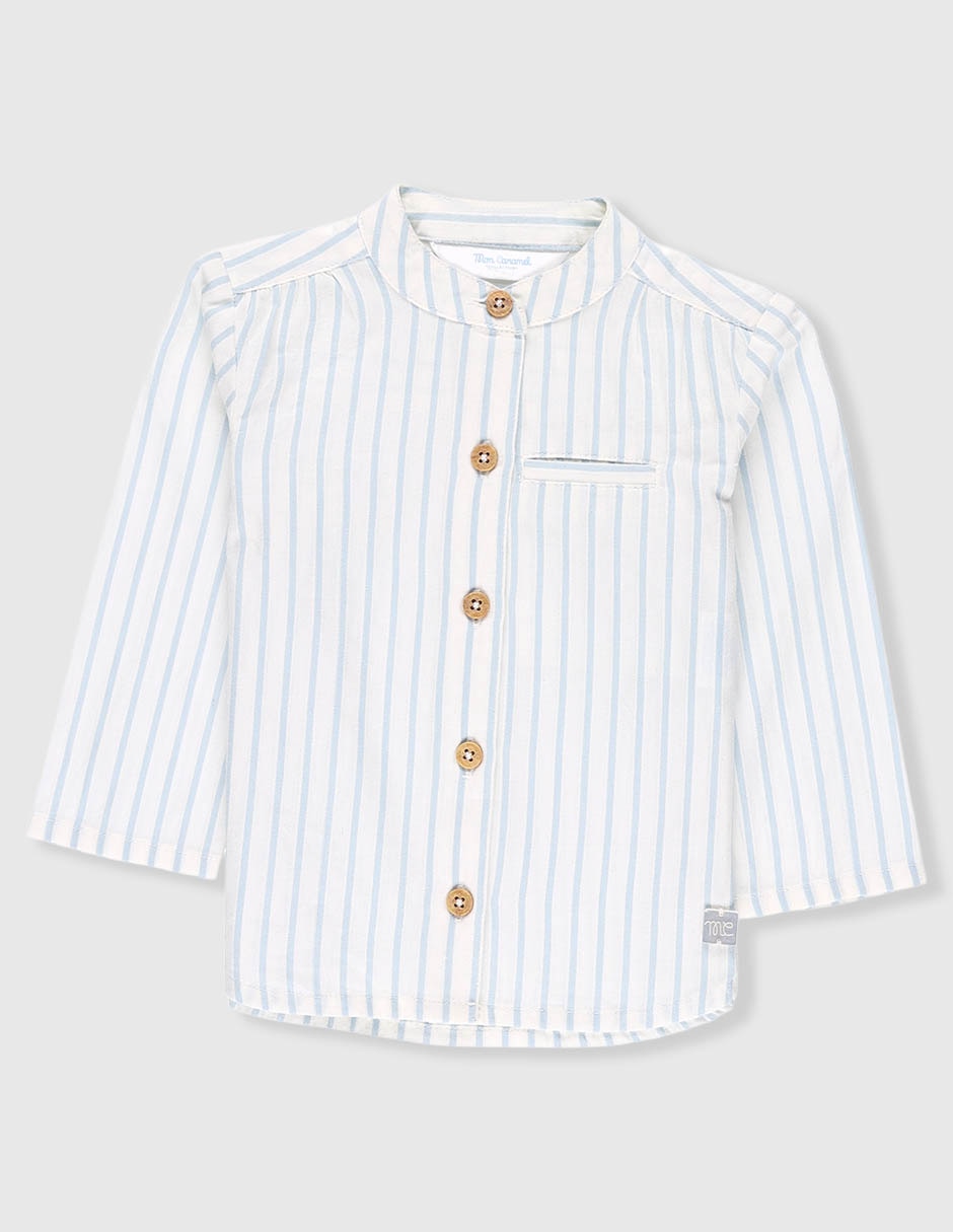 Camisa casual de algodón manga larga para niño