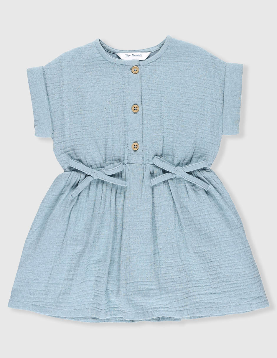 Vestido manga corta para bebé niña Vestido manga corta para bebé niña