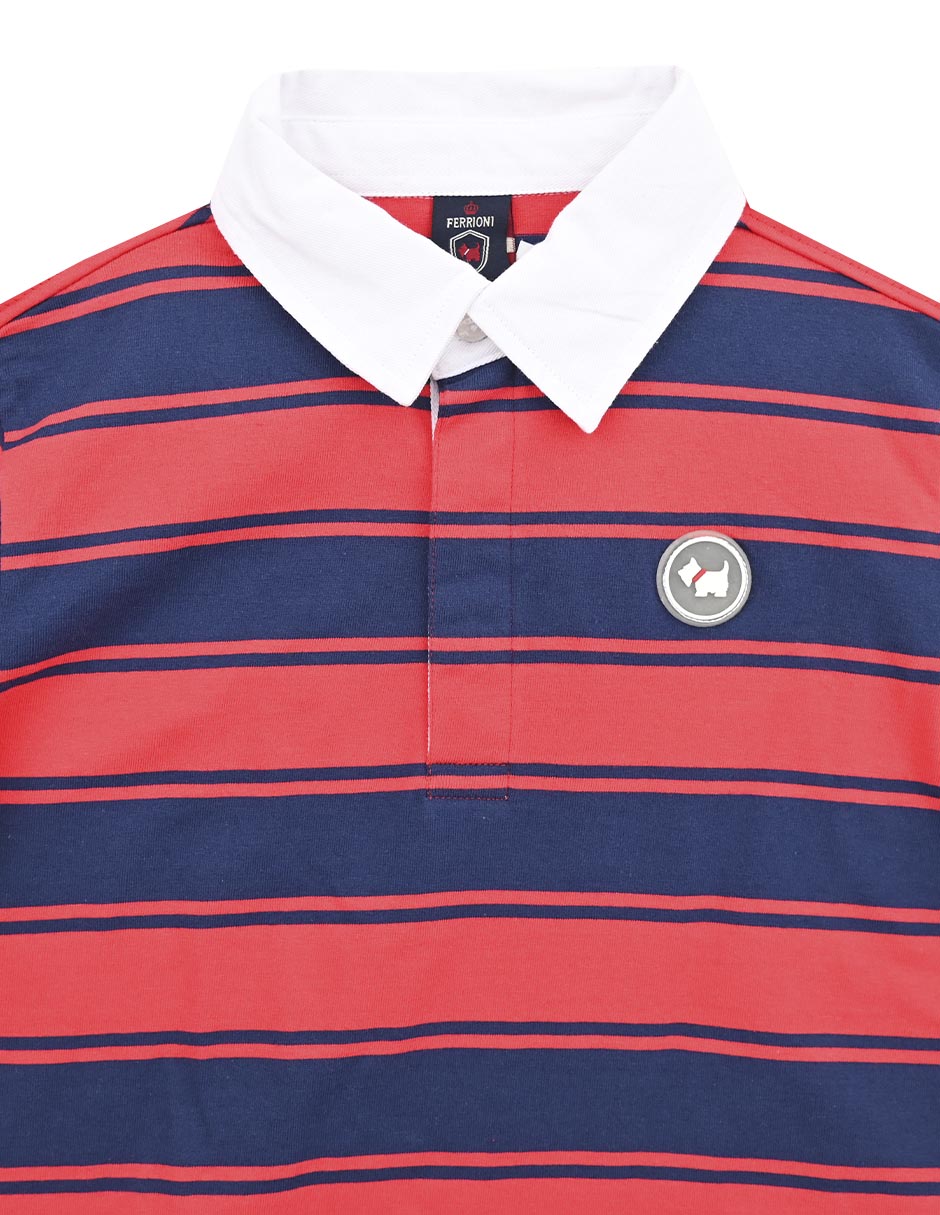 Playera tipo polo Blaha de lino para bebé niño 3